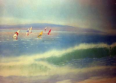 Makena - 30 foot hand painted mural.